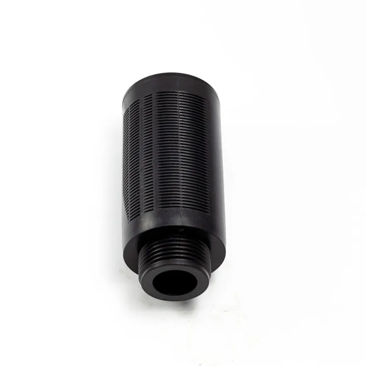 PLASTIC SILENCER SPL-F 1/2 WITH WOOL FELT & ALUMINIUM NET COLOR BLACK