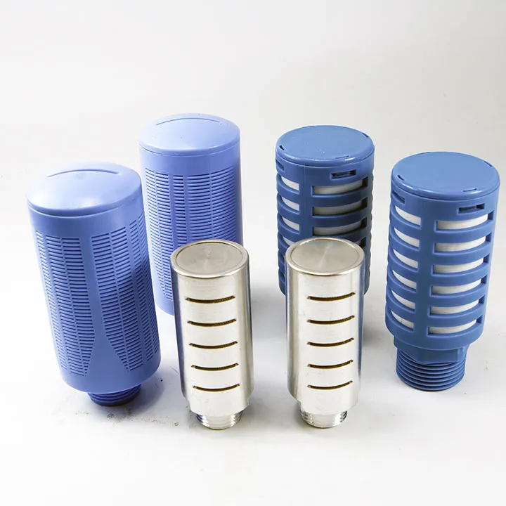  Plastic Air Line Silencer - PLASTIC SILENCER SPL-F 1/4 WITH WOOL FELT + ALUMINIUM NET COLOR LIGHT BLUE