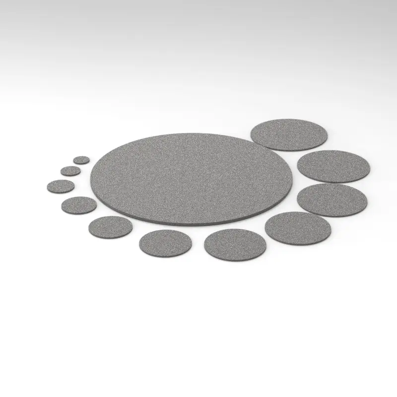 DISCO FILTRANTE IN ACCIAIO INOSSIDABILE 316L SINTERIZZATO 47X2 3 MICRON
