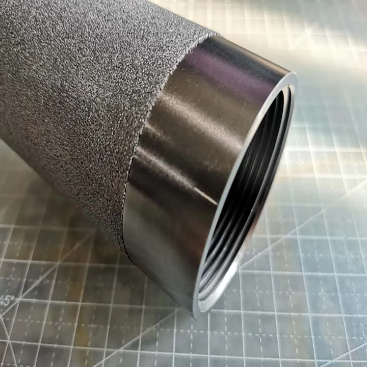  elemento de filtro de gas sinterizado - TAPA FILTRANTE DE ACERO INOXIDABLE 316 SINTERIZADO 16x32x45 CON RACOR G 1/2, Tamaño: 32